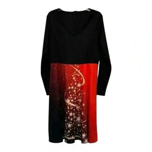 Black and Red Galactic Space Comicon  Dress
Large